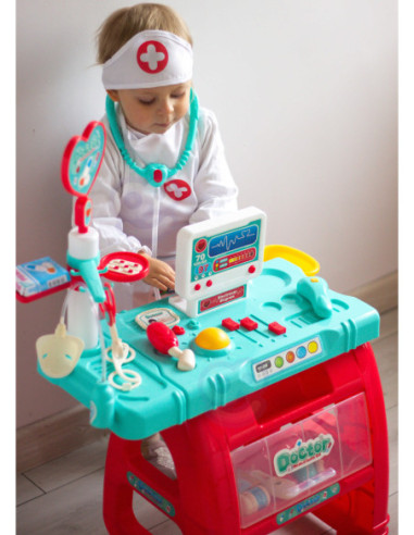 WOOPIE Gabinet Małego Lekarza Doktora Światło Dźwięk + 22 akc