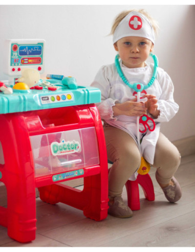 WOOPIE Gabinet Małego Lekarza Doktora Światło Dźwięk + 22 akc