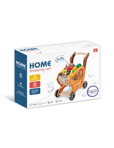 WOOPIE Wózek Sklepowy dla Dzieci Ruchome Elementy + 42 Akc.