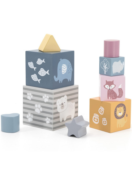 Viga Klocki Drewniana Układanka