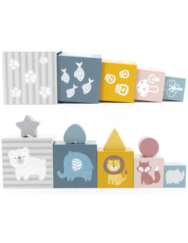 Viga Klocki Drewniana Układanka