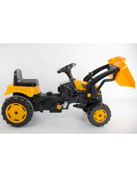 WOOPIE Ogromny Traktor Na Pedały Spychacz Żółty