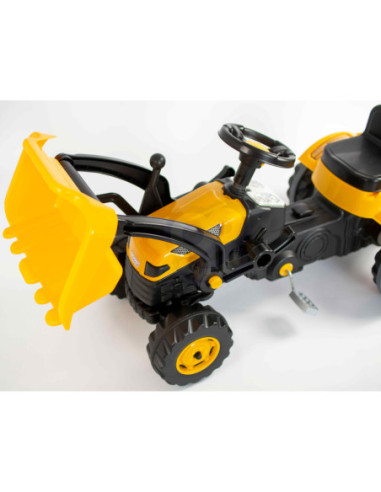 WOOPIE Ogromny Traktor Na Pedały Spychacz Żółty