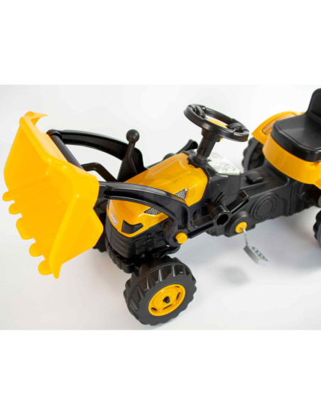 WOOPIE Ogromny Traktor Na Pedały Spychacz Żółty