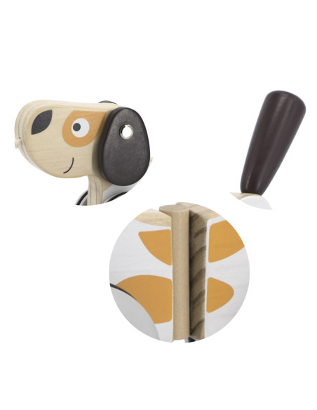 Viga PolarB Drewniany Piesek do Ciągnięcia