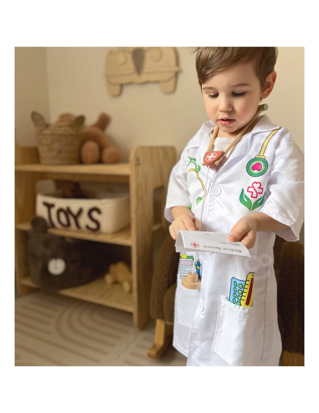 WOOPIE Ubranko Strój Lekarza Doktora dla Dzieci do ok. 120 cm