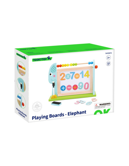 TOOKY TOY  Edukacyjna Tablica Na Biurko + 18 magnetycznych elementów