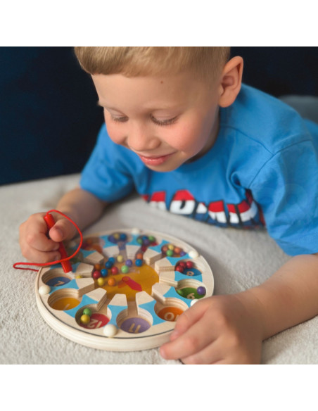 Viga Drewniana Gra magnetyczna Zegar Labirynt Magnetyczny