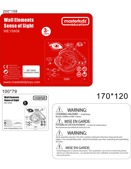 MASTERKIDZ Tablica Edukacyjna Zmysł Wzroku