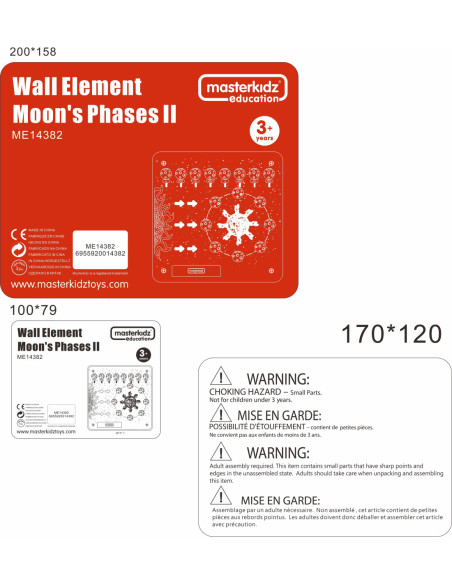MASTERKIDZ Tablica Edukacyjna Fazy Księżyca