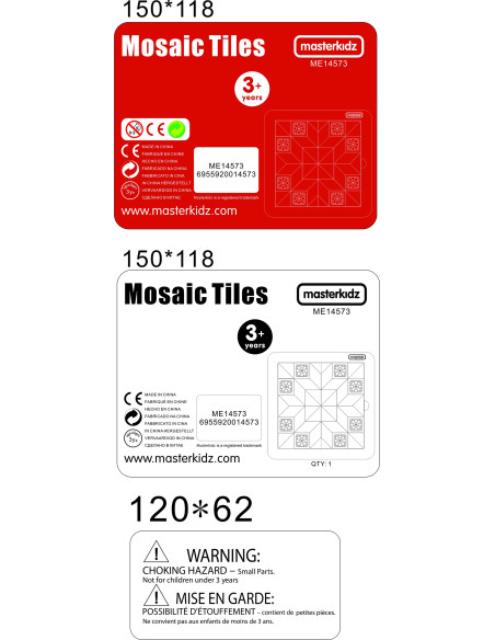 MASTERKIDZ Układanka Mozaika Nauka Kolorów i Kształtów Tangram