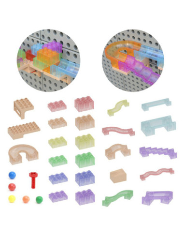 MASTERKIDZ Zestaw Konstrukcyjny Tor dla Piłek Tablica STEM 120elementów