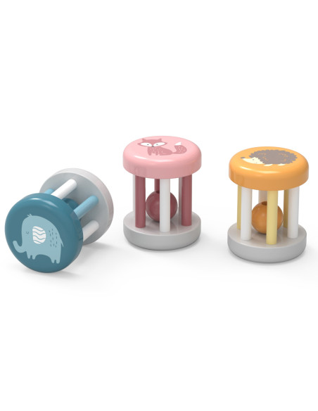 VIGA PolarB Drewniana Grzechotka Ze Zwierzątkiem