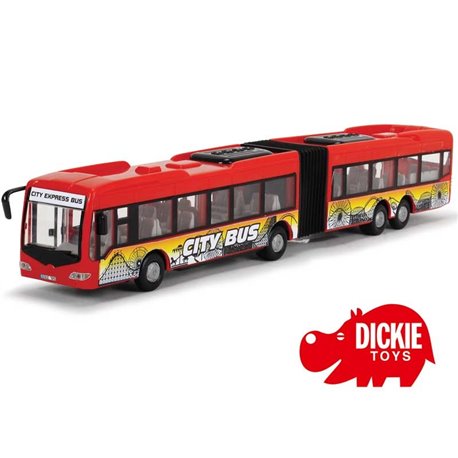 DICKIE Przegubowy Autobus City Express 46cm CZERWONY