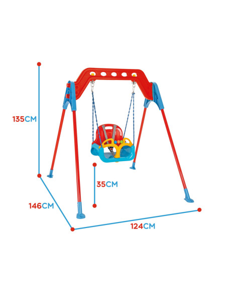 WOOPIE Huśtawka do Ogrodu Domu Pojedyńcza dla Dzieci
