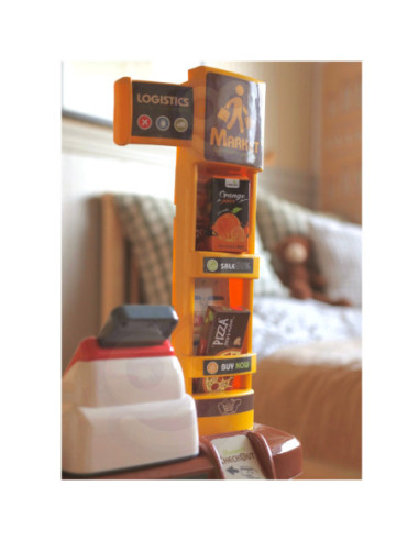 WOOPIE Supermarket z Wózkiem Waga Kasa Skaner + 48 Akcesoriów