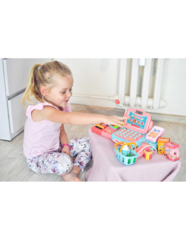 WOOPIE Kasa Sklepowa Dla Dzieci Skaner Waga Mikrofon + 24 Akc.