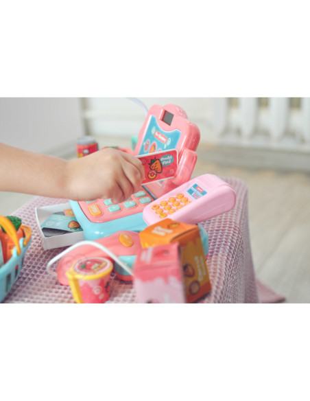 WOOPIE Kasa Sklepowa Dla Dzieci Skaner Waga Mikrofon + 24 Akc.