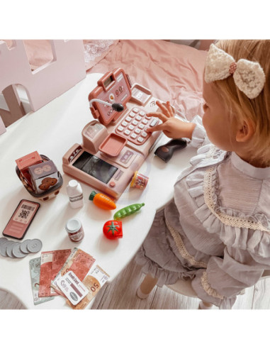 WOOPIE Kasa Sklepowa Dla Dzieci Skaner Waga Mikrofon + 25 Akc.