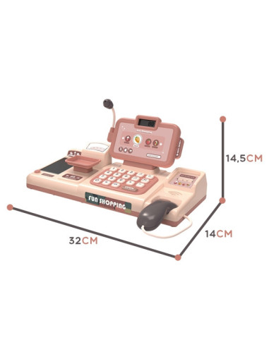 WOOPIE Kasa Sklepowa Dla Dzieci Skaner Waga Mikrofon + 25 Akc.