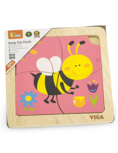 VIGA Poręczne Drewniane Puzzle Pszczoła
