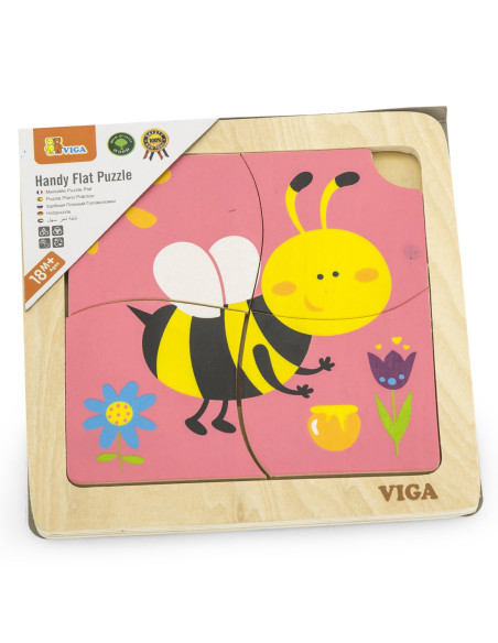 VIGA Poręczne Drewniane Puzzle Pszczoła