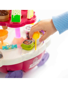 WOOPIE Sklep Wózek Stoisko z Lodami Słodyczami Dźwięk Światło + 36 Akc 2