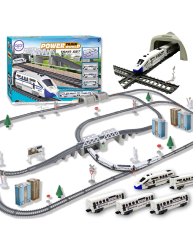 WOOPIE Kolejka Elektryczna Ogromny 914 cm Tor Most Tunel 86 el.
