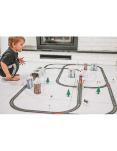 WOOPIE Kolejka Elektryczna Ogromny 914 cm Tor Most Tunel 86 el. 2