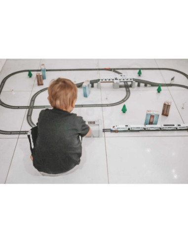 WOOPIE Kolejka Elektryczna Ogromny 914 cm Tor Most Tunel 86 el.