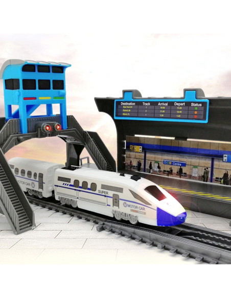 WOOPIE Kolejka Elektryczna Ogromny 914 cm Tor Most Tunel 86 el.