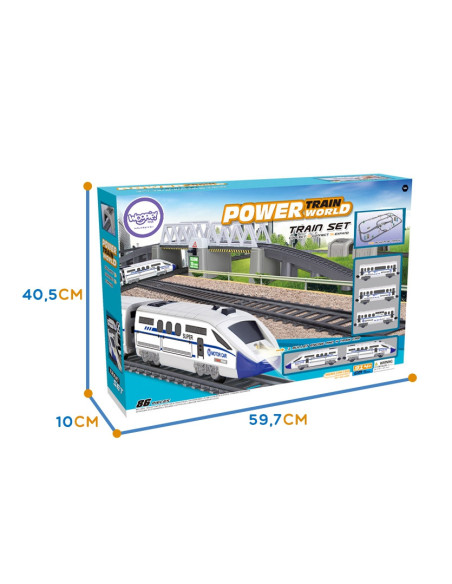 WOOPIE Kolejka Elektryczna Ogromny 914 cm Tor Most Tunel 86 el.