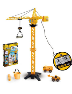 WOOPIE Dźwig Żuraw Zdaline Sterowany R/C Ciężarówka Koparka  + 4 Akc.