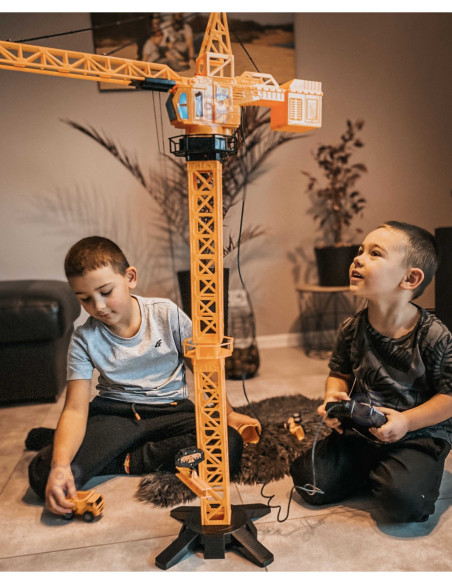 WOOPIE Dźwig Żuraw Zdaline Sterowany R/C Ciężarówka Koparka  + 4 Akc.