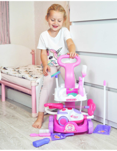 WOOPIE Zestaw do Sprzątania Wózek Odkurzacz Funkcja Ssania + 11 Akc.