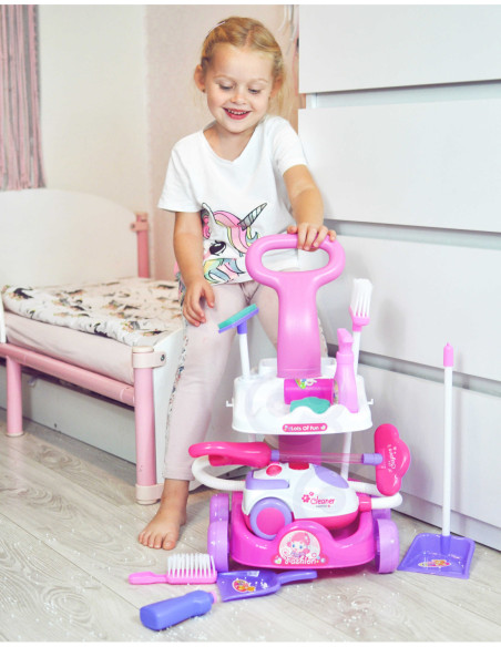 WOOPIE Zestaw do Sprzątania Wózek Odkurzacz Funkcja Ssania + 11 Akc.