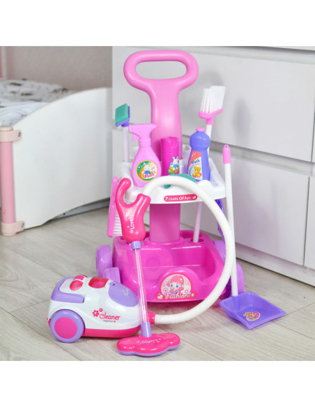 WOOPIE Zestaw do Sprzątania Wózek Odkurzacz Funkcja Ssania + 11 Akc.