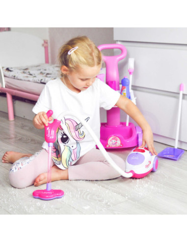 WOOPIE Zestaw do Sprzątania Wózek Odkurzacz Funkcja Ssania + 11 Akc.