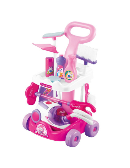 WOOPIE Zestaw do Sprzątania Wózek Odkurzacz Funkcja Ssania + 11 Akc.