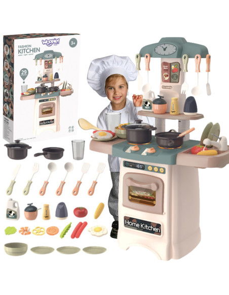 WOOPIE Modna Kuchnia z Obiegiem Wody Palnik Światło Dźwięk + 29 Akc.