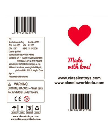 CLASSIC WORLD Zestaw Instrumentów Muzycznych 9 Akcesoriów