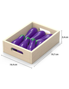 VIGA Drewniane Owoce Warzywa Zestaw 10 Skrzyneczek 2