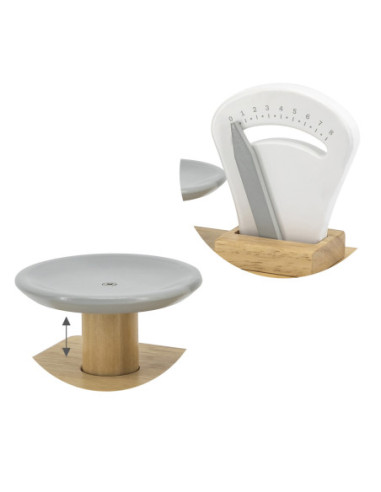 VIGA Drewniana Waga Szaro Biała