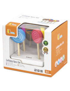 VIGA Kolorowe Lizaki Zestaw 6 szt. 2