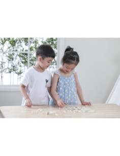 VIGA Gra Edukacyjna Układanka Ucząca Sortuj Zmysły 37 el. 2