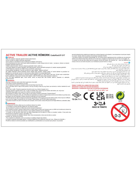 WOOPIE Przyczepka ACTIVE TRAILER Żółta 35 kg