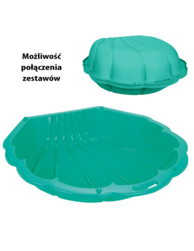 WOOPIE Piaskownica Muszelka Zielona 2w1 Basen Suchy