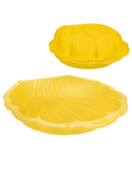 WOOPIE Piaskownica Muszelka Żółta Zamykana 2w1 Basen Suchy