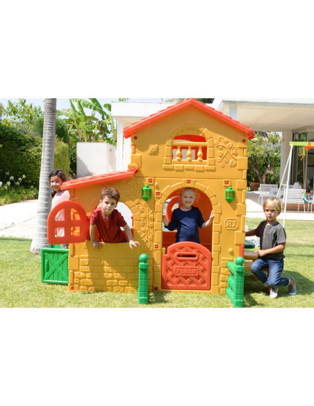 FEBER Domek Ogrodowy Super Villa ze Stolikiem Krzesłami Duży