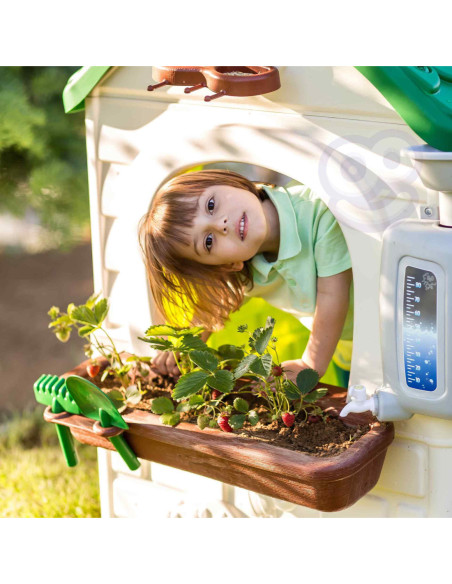 Feber Domek ogrodowy Eco Karmnik Segregacja Odpadów Imitacja Panelu Słonecznego